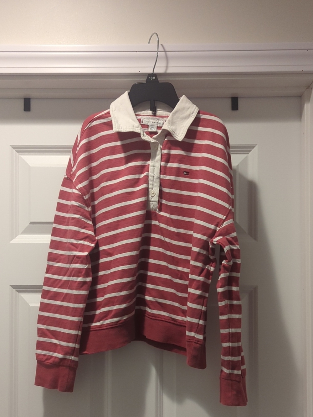Tommy Hilfiger Striped Crewneck Polo Sweatshirt